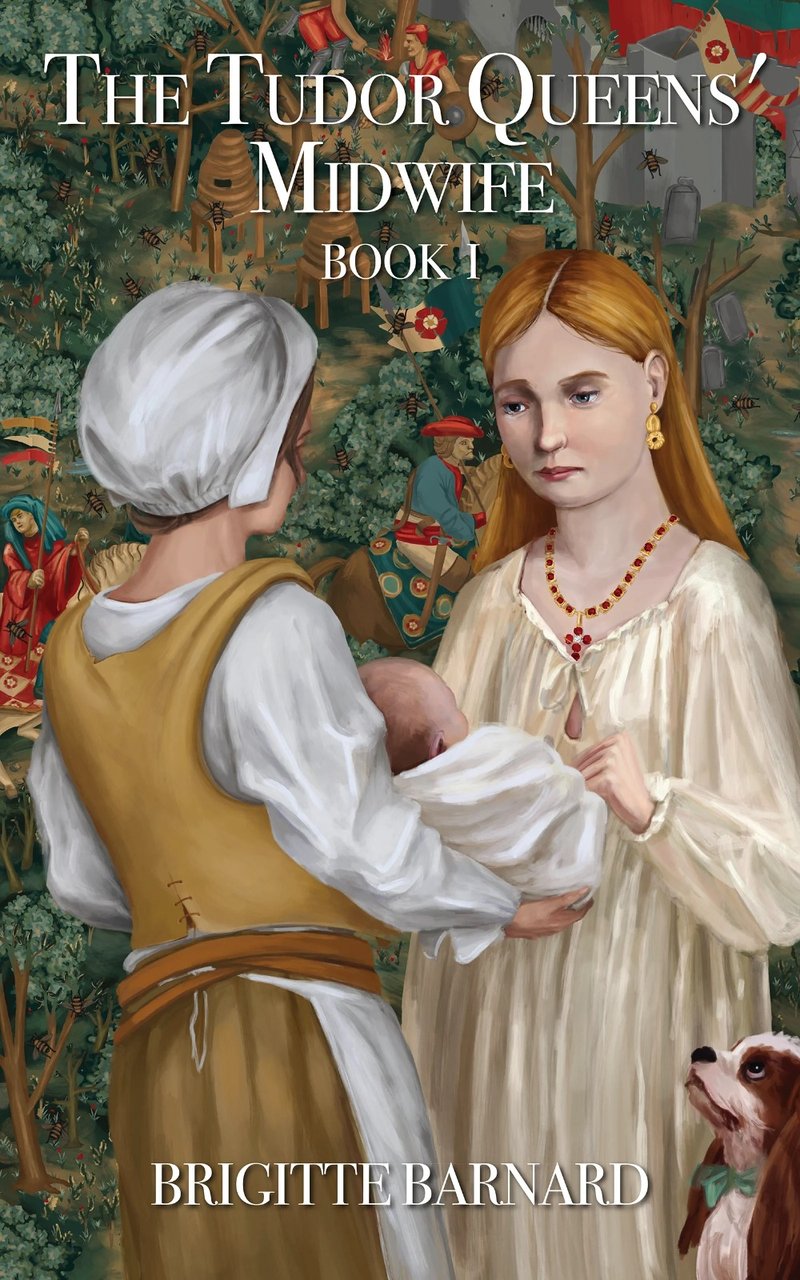 Cover of The Tudor Queens’ Midwife, Book 1, by Brigitte Barnard